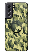 Camouflage Samsung S21 FE 5G Glass Case