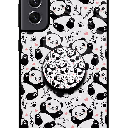Cute Panda Samsung S21 FE 5G Glass Case