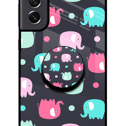Baby Elephants Samsung S21 FE 5G Glass Case