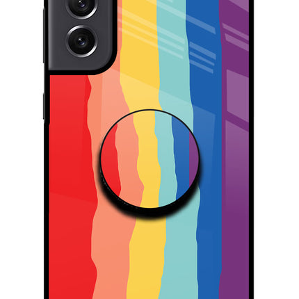 Rainbow Samsung S21 FE 5G Glass Case