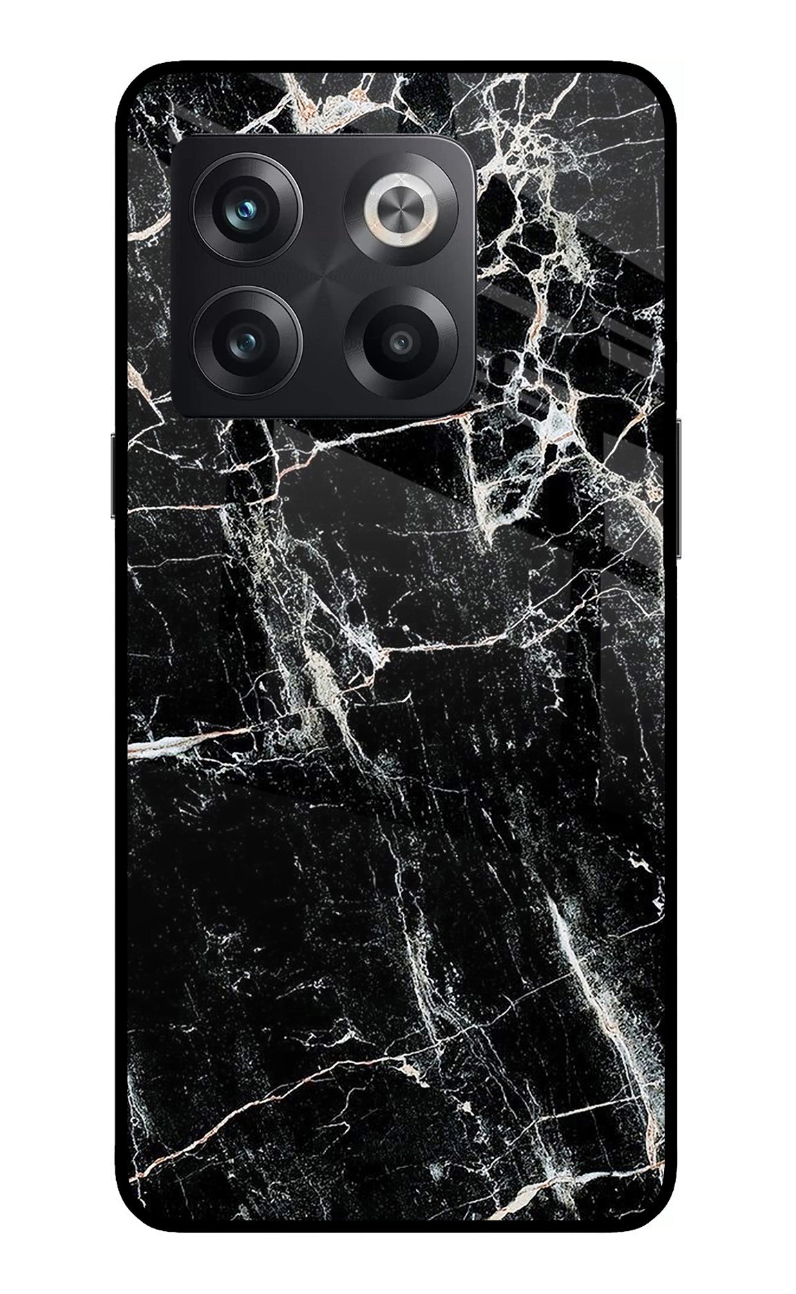 Black Marble Texture OnePlus 10T 5G Back Cover