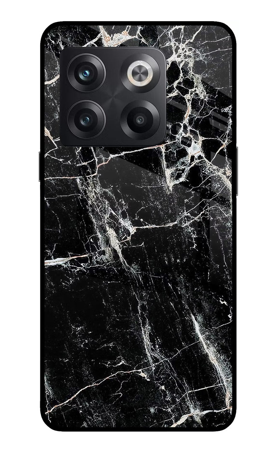 Black Marble Texture OnePlus 10T 5G Back Cover, Glass case