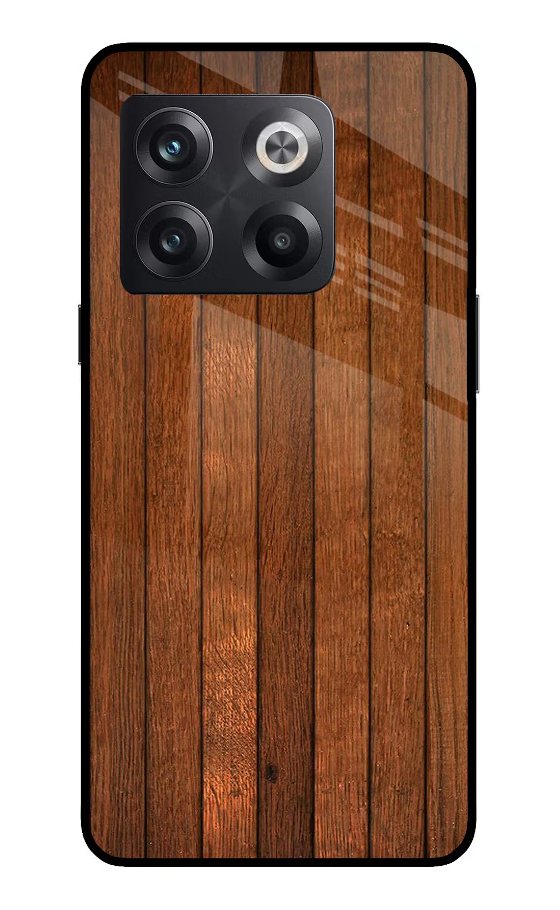 Wooden Artwork Bands OnePlus 10T 5G Glass Case Back Cover by Casekaro
