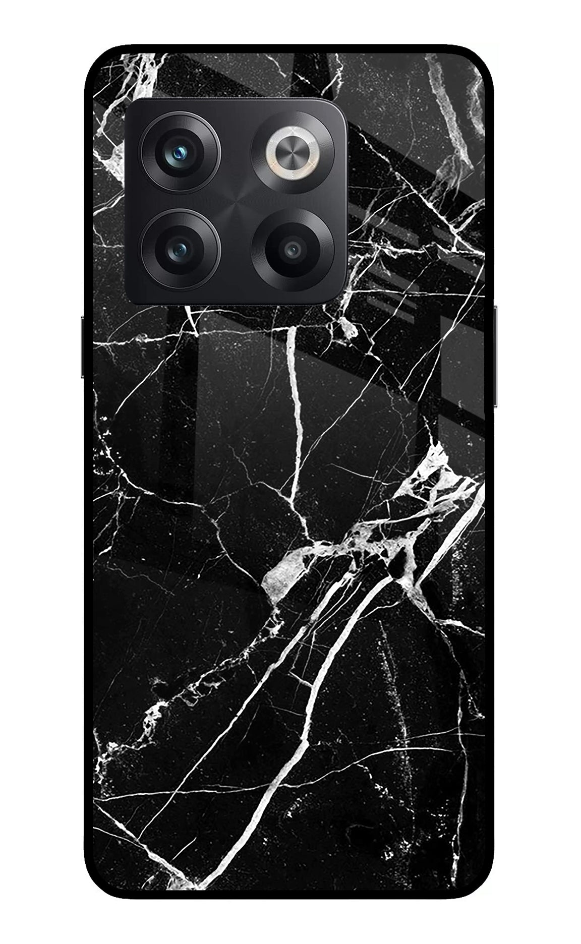 Black Marble Pattern OnePlus 10T 5G Back Cover