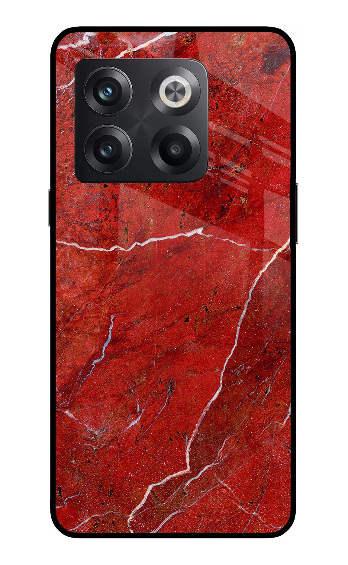 Red Marble Design OnePlus 10T 5G Back Cover