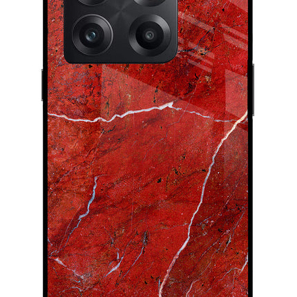 Red Marble Design OnePlus 10T 5G Glass Case
