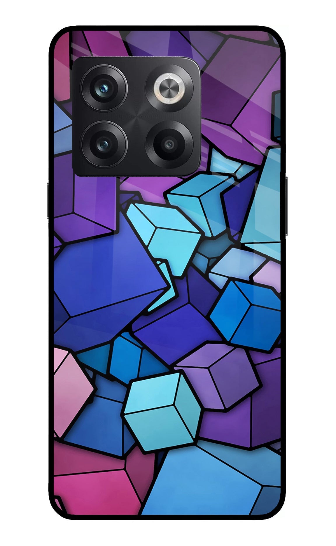 Cubic Abstract OnePlus 10T 5G Glass Case