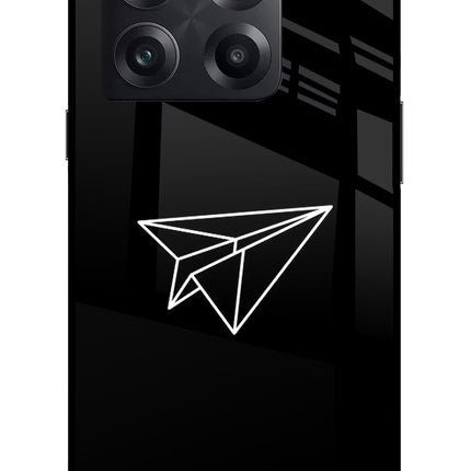 Paper Plane White OnePlus 10T 5G Glass Case