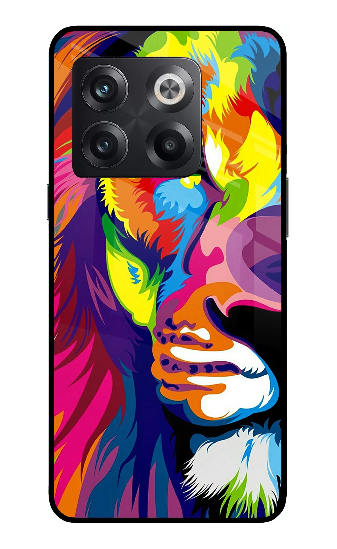 Lion Half Face OnePlus 10T 5G Back Cover