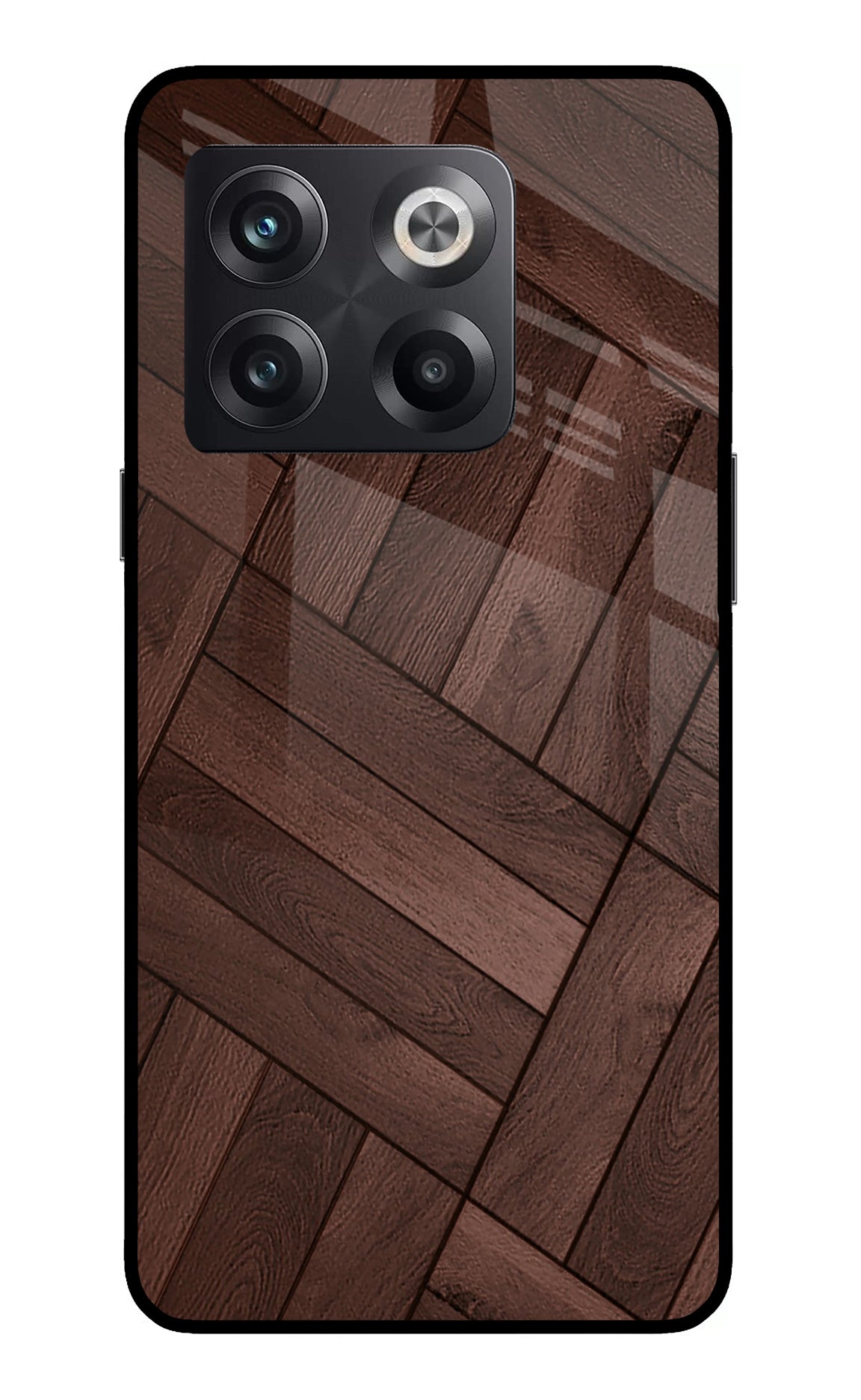 Wooden Texture Design OnePlus 10T 5G Glass Case