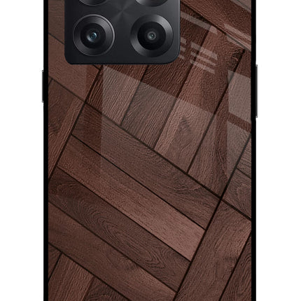 Wooden Texture Design OnePlus 10T 5G Glass Case
