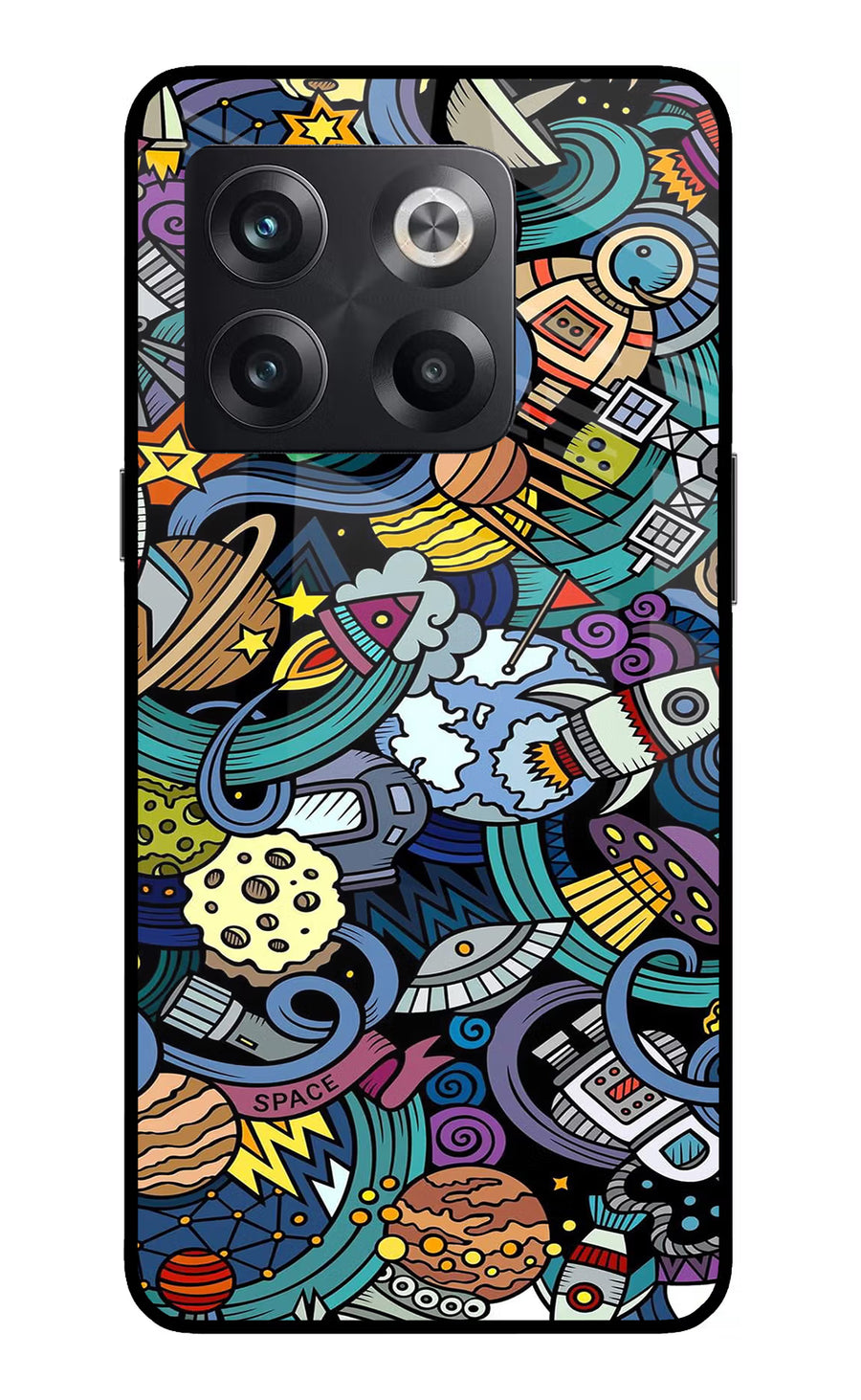 Space Abstract OnePlus 10T 5G Back Cover, Glass case