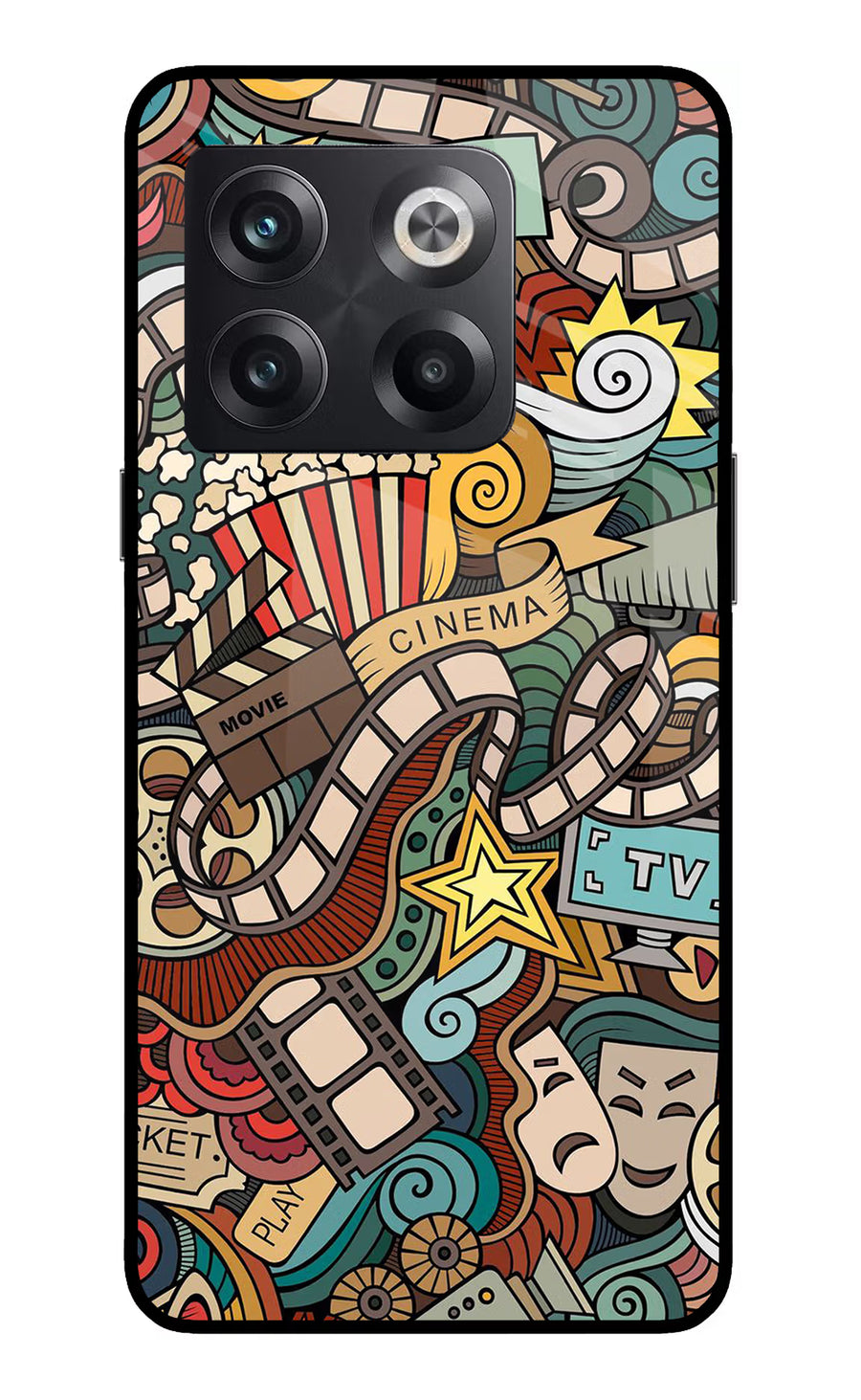 Cinema Abstract OnePlus 10T 5G Back Cover, Glass case
