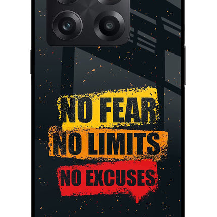 No Fear No Limits No Excuse OnePlus 10T 5G Glass Case