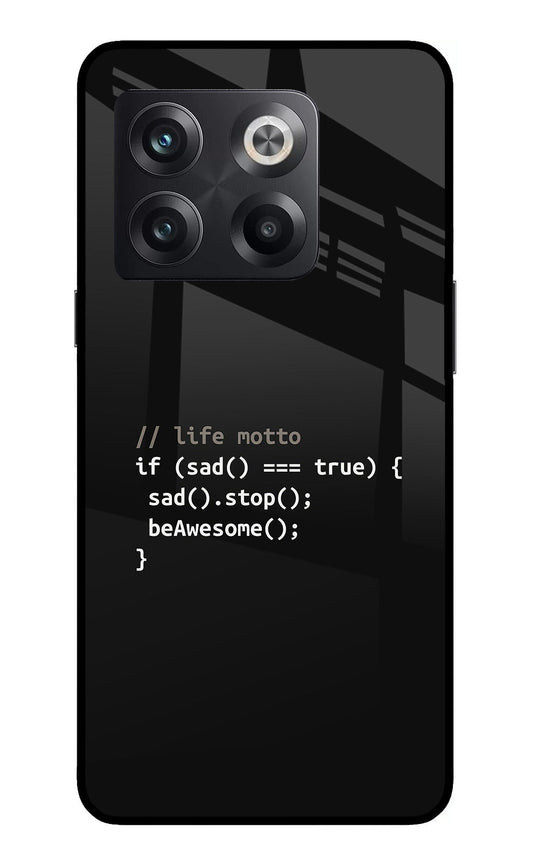 Life Motto Code OnePlus 10T 5G Glass Case