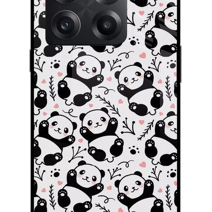 Cute Panda OnePlus 10T 5G Glass Case