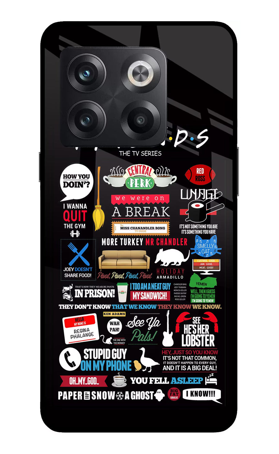 FRIENDS OnePlus 10T 5G Back Cover, Glass case