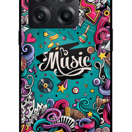 Music Graffiti OnePlus 10T 5G Glass Case