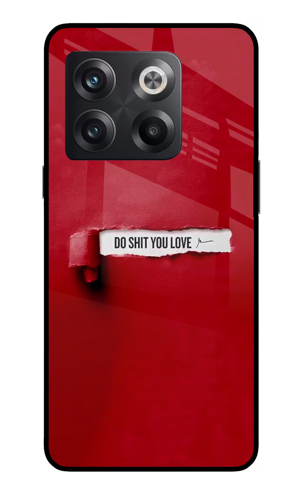 Do Shit You Love OnePlus 10T 5G Glass Case Back Cover by Casekaro