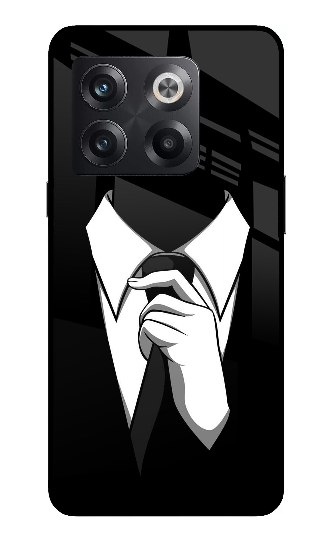 Black Tie OnePlus 10T 5G Glass Case