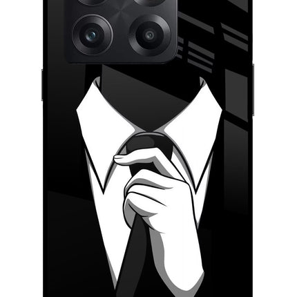 Black Tie OnePlus 10T 5G Glass Case