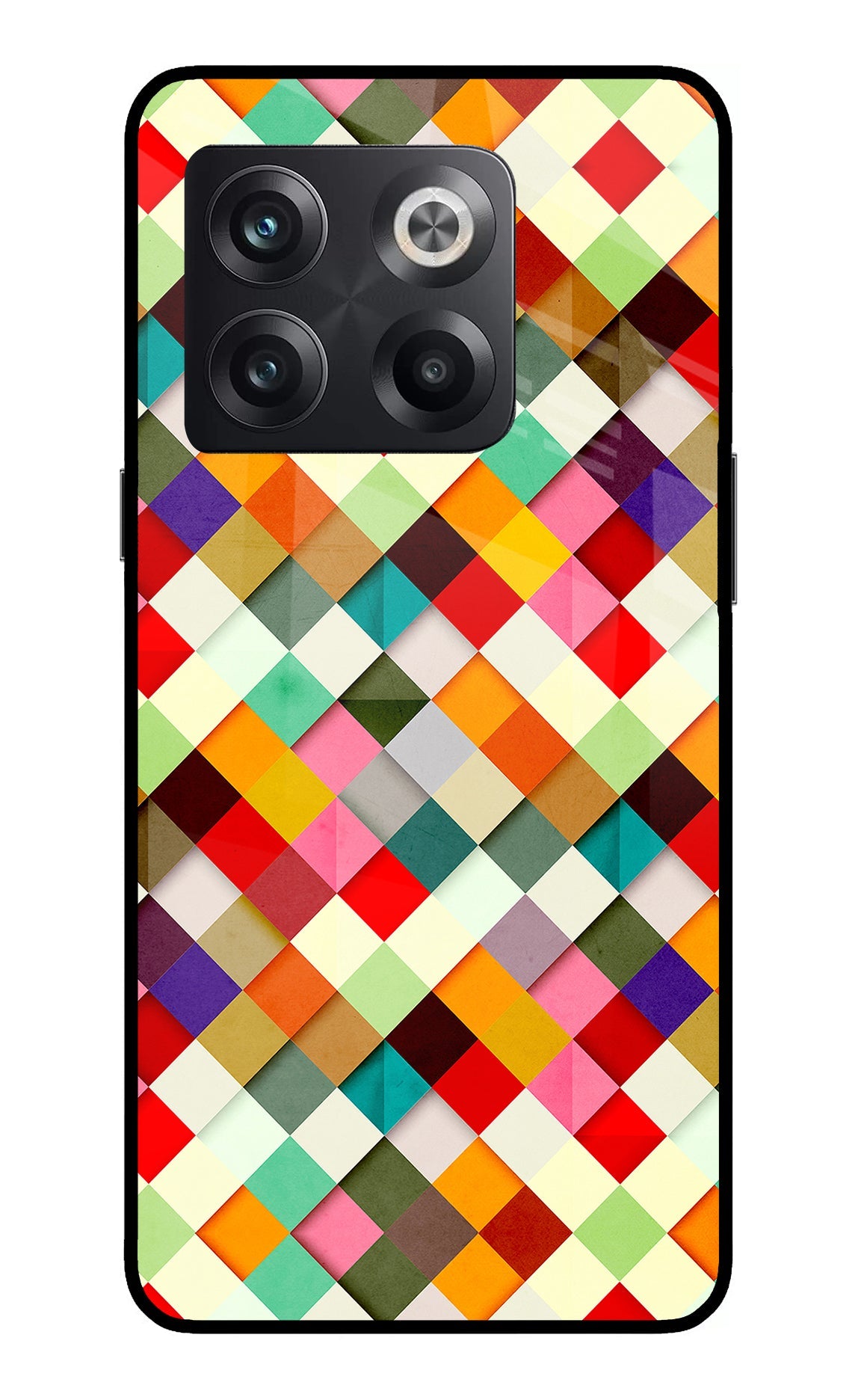 Geometric Abstract Colorful OnePlus 10T 5G Glass Case