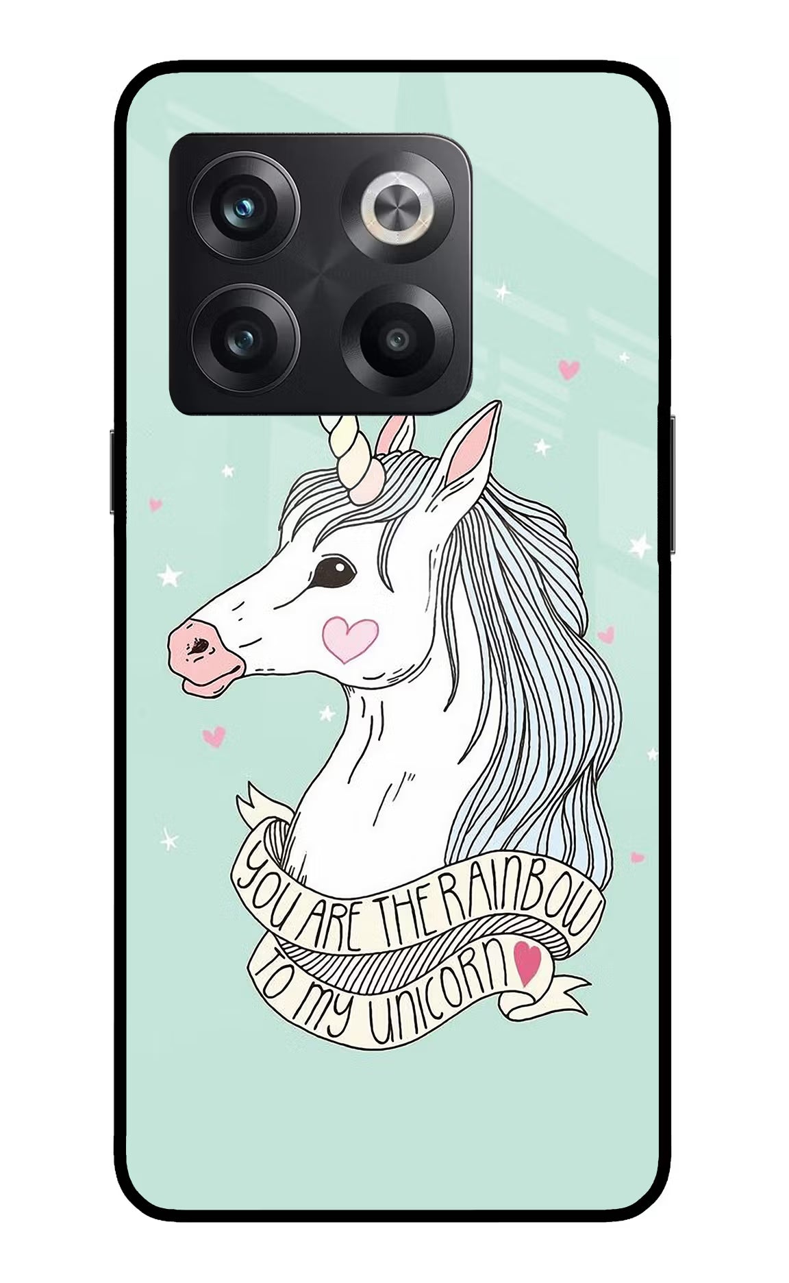 Unicorn Wallpaper OnePlus 10T 5G Glass Case Back Cover by Casekaro