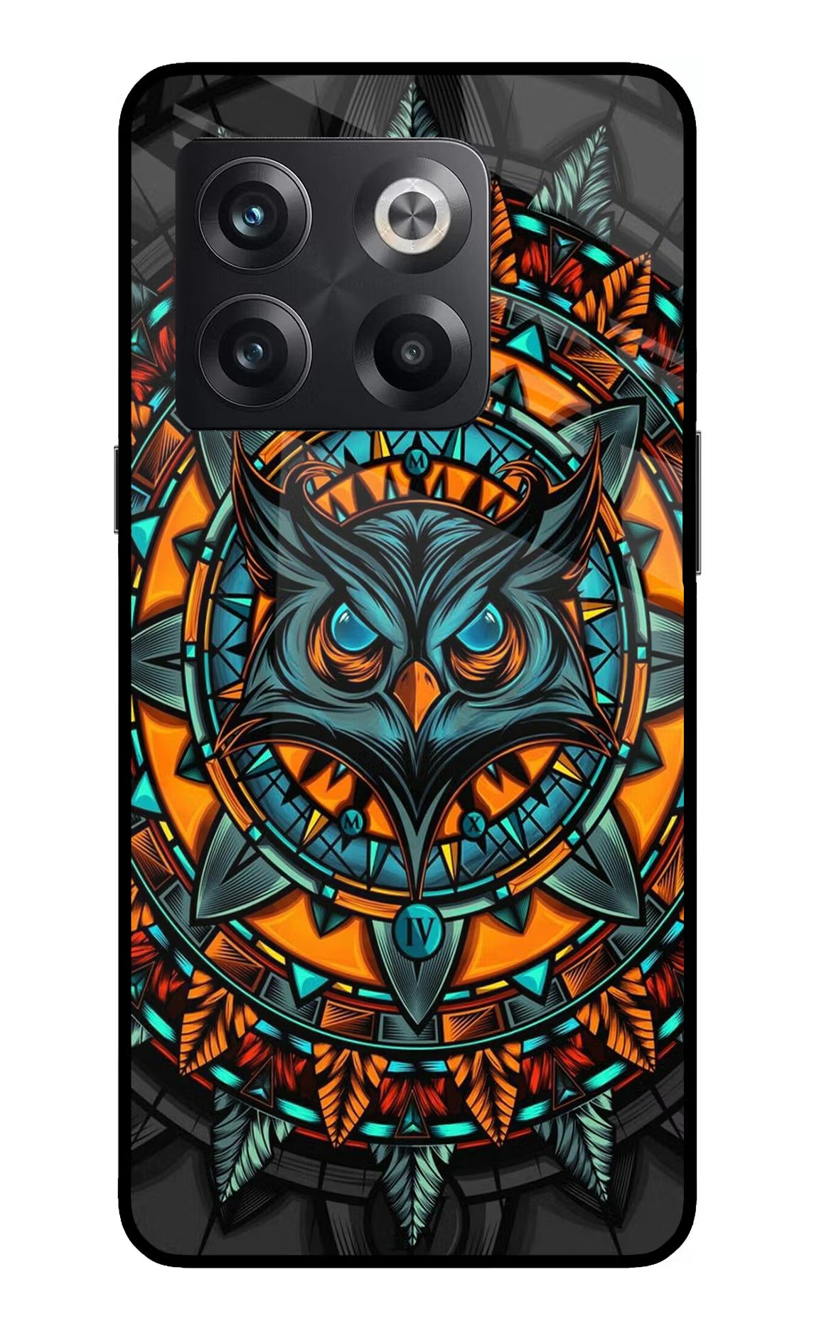 Angry Owl Art OnePlus 10T 5G Glass Case Back Cover by Casekaro