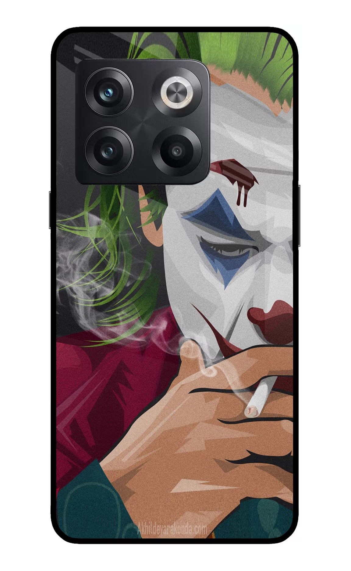 Joker Smoking OnePlus 10T 5G Glass Case Back Cover by Casekaro