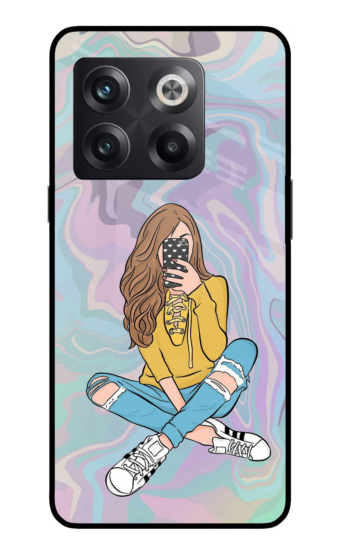 Selfie Girl OnePlus 10T 5G Glass Case