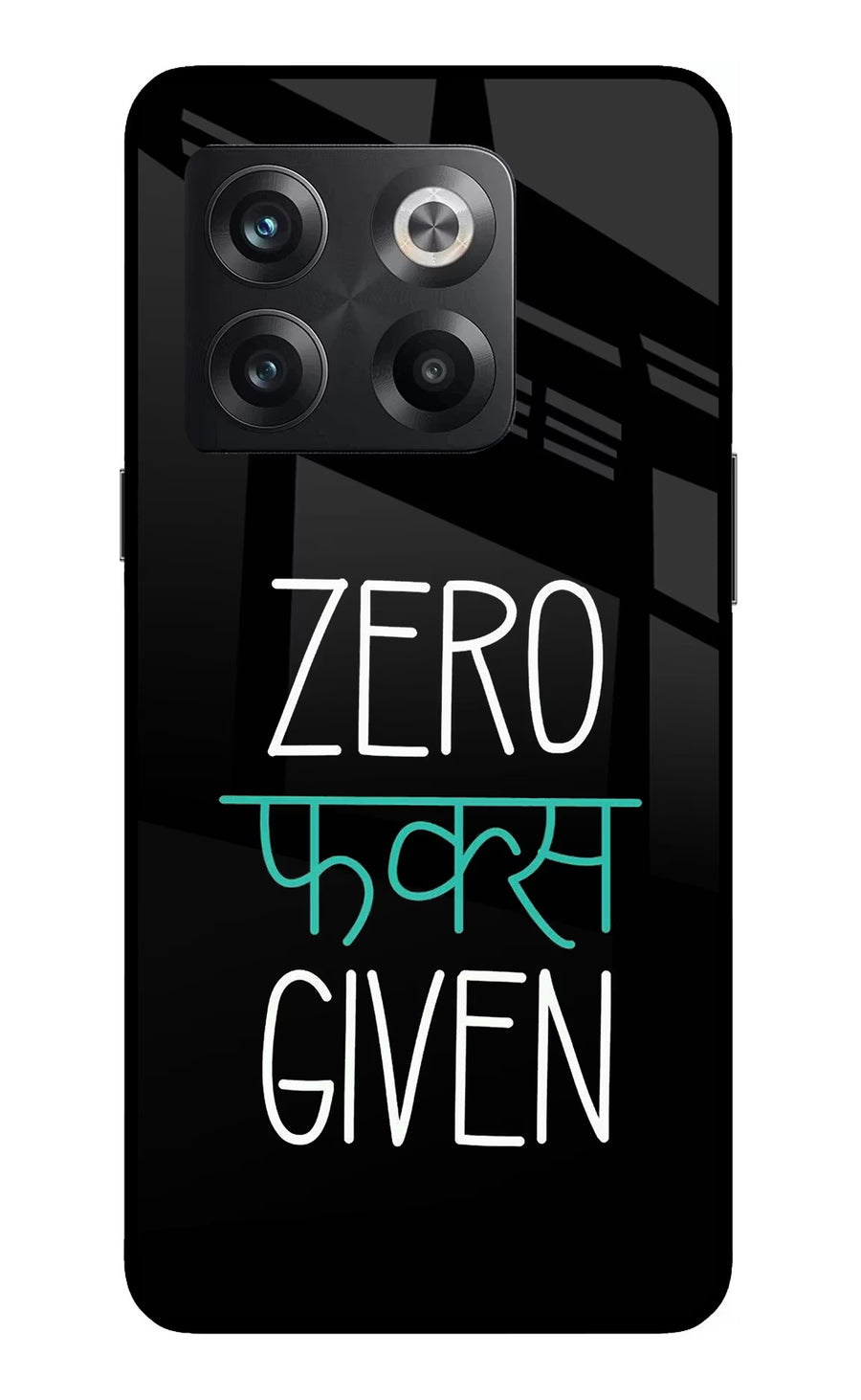 Zero Fucks Given OnePlus 10T 5G Back Cover, Glass case