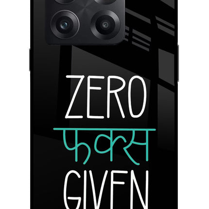 Zero Fucks Given OnePlus 10T 5G Glass Case