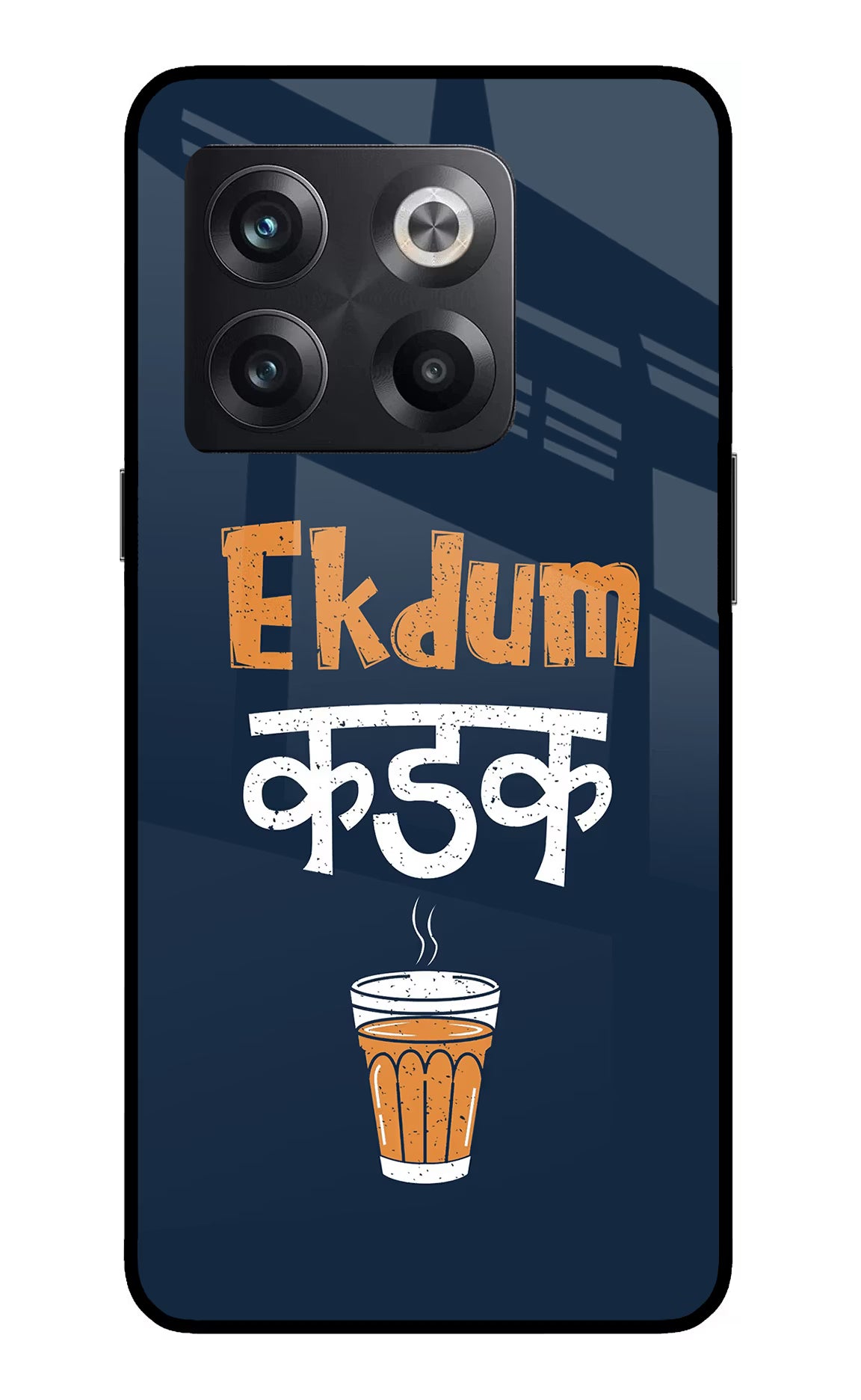 Ekdum Kadak Chai OnePlus 10T 5G Glass Case Back Cover by Casekaro