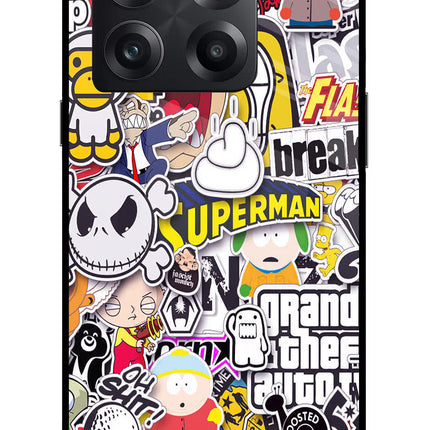 Sticker Bomb OnePlus 10T 5G Glass Case