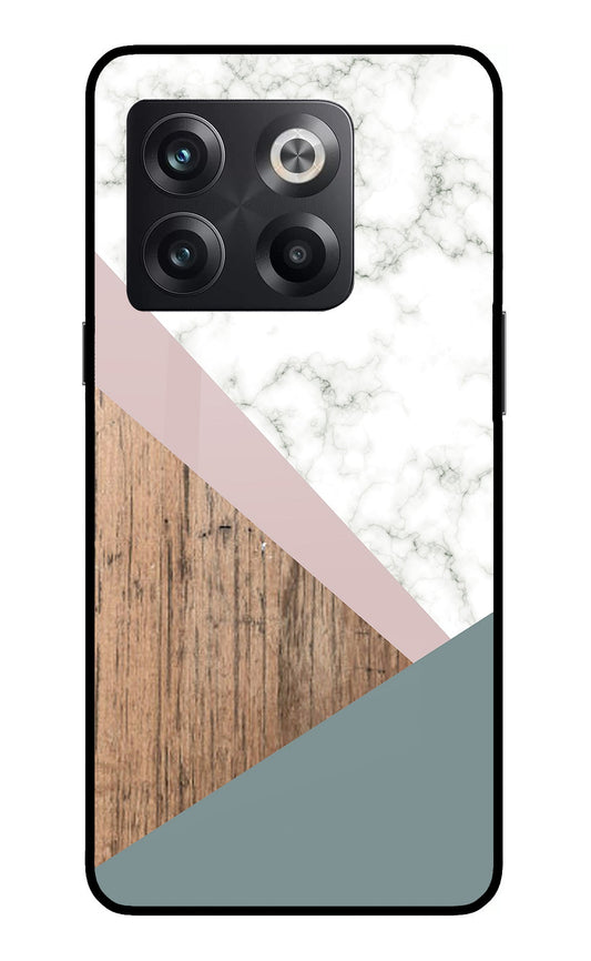 Marble wood Abstract OnePlus 10T 5G Glass Case