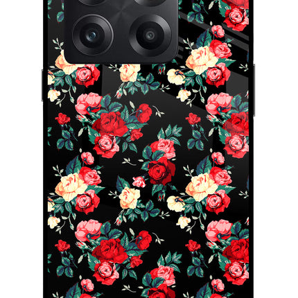 Rose Pattern OnePlus 10T 5G Glass Case
