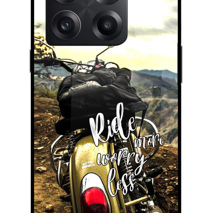 Ride More Worry Less OnePlus 10T 5G Glass Case