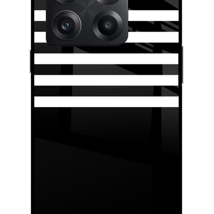 Black and White Print OnePlus 10T 5G Glass Case