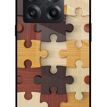Wooden Puzzle OnePlus 10T 5G Glass Case