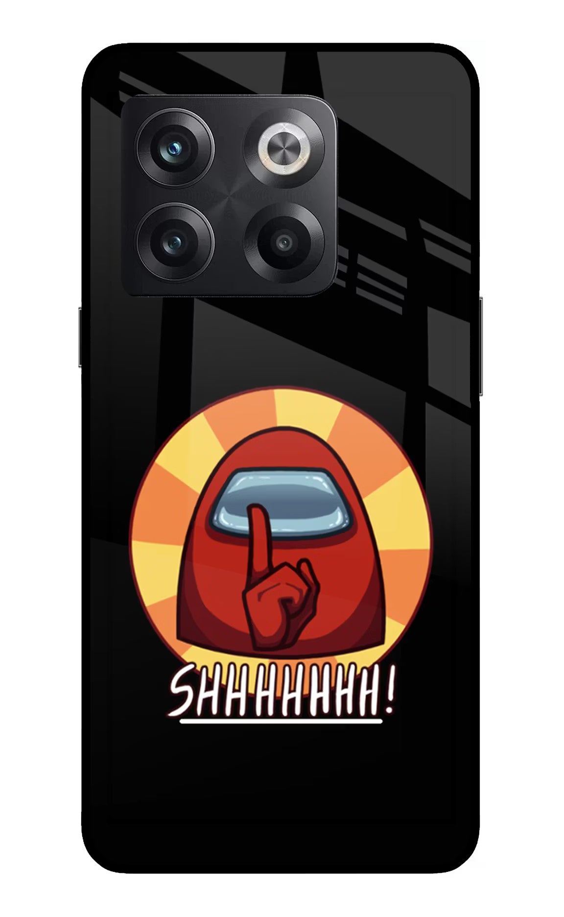 Among Us Shhh! OnePlus 10T 5G Glass Case Back Cover by Casekaro
