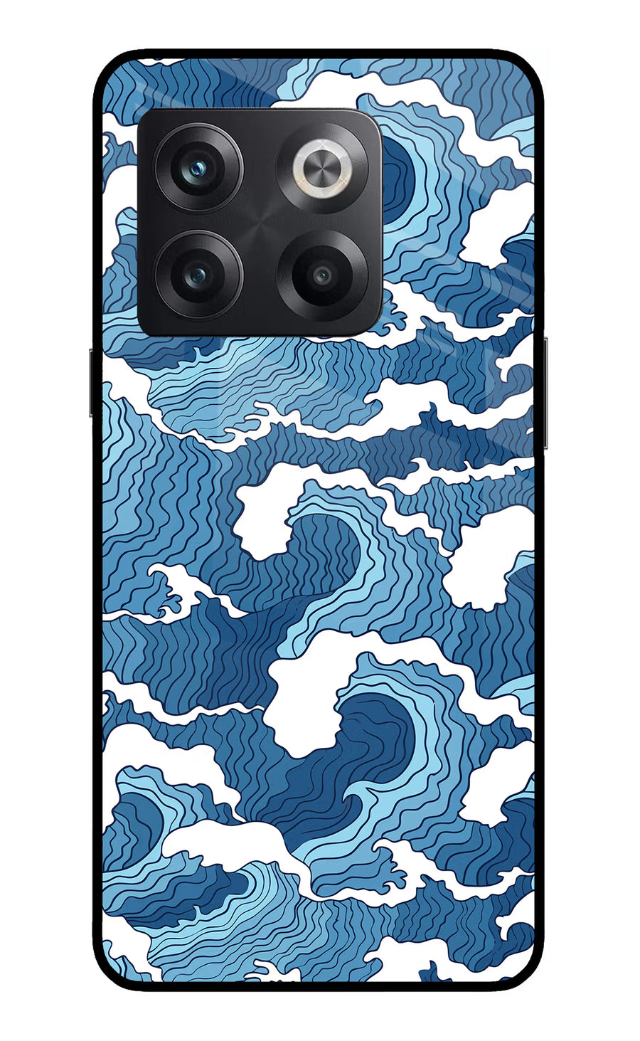 Blue Waves OnePlus 10T 5G Back Cover, Glass case