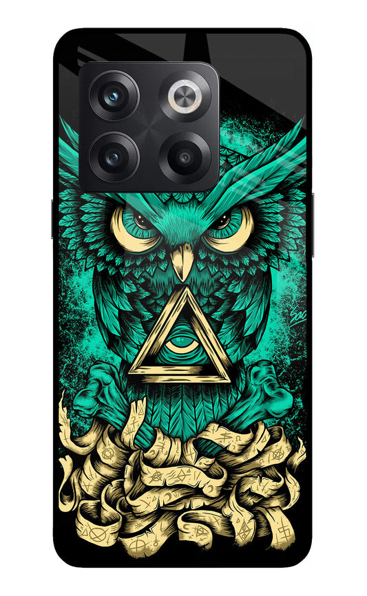 Green Owl OnePlus 10T 5G Glass Case