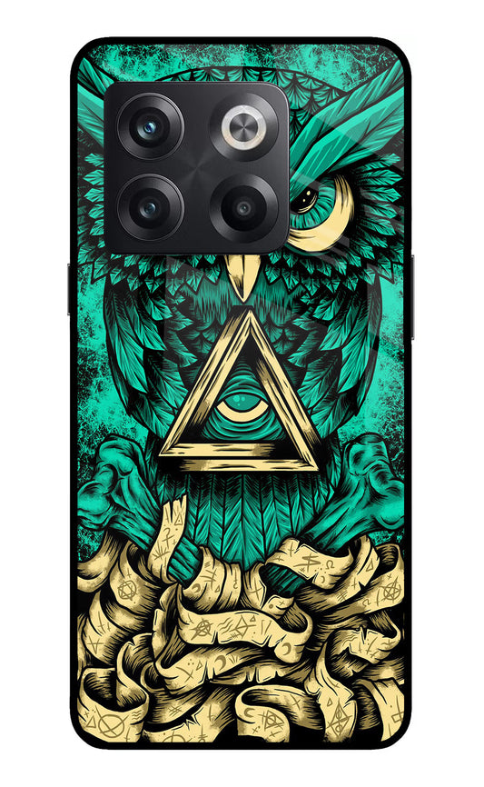 Green Owl OnePlus 10T 5G Glass Case