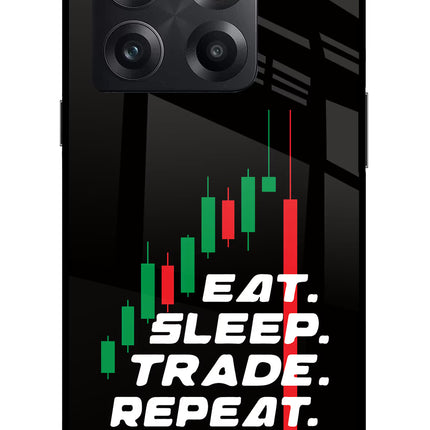 Eat Sleep Trade Repeat OnePlus 10T 5G Glass Case