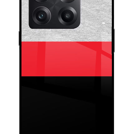 Tri Color Pattern OnePlus 10T 5G Glass Case