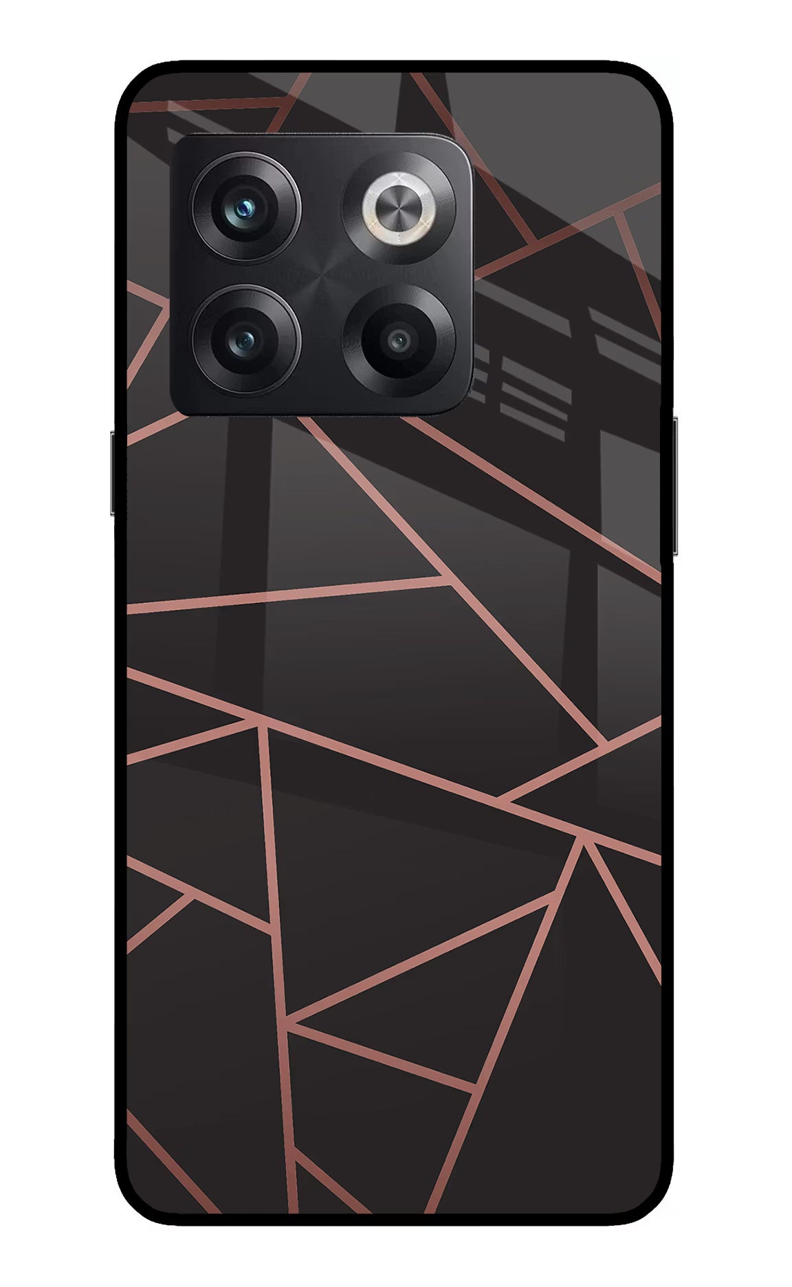 Geometric Pattern OnePlus 10T 5G Glass Case Back Cover by Casekaro
