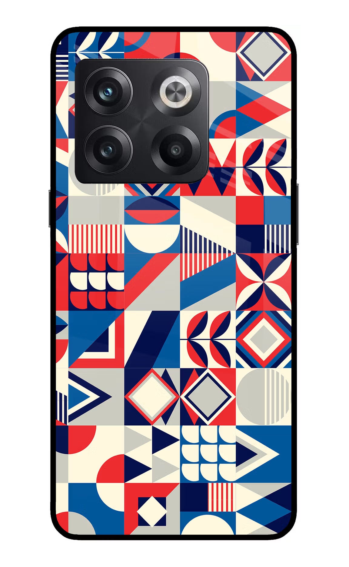 Colorful Pattern OnePlus 10T 5G Glass Case Back Cover by Casekaro
