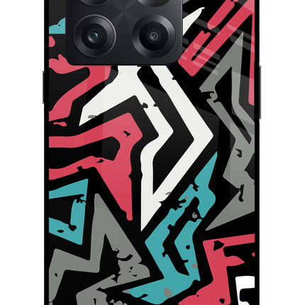 Geometric Graffiti OnePlus 10T 5G Glass Case