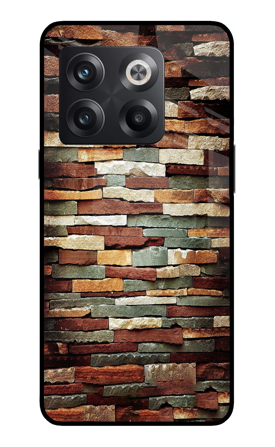 Bricks Pattern OnePlus 10T 5G Glass Case
