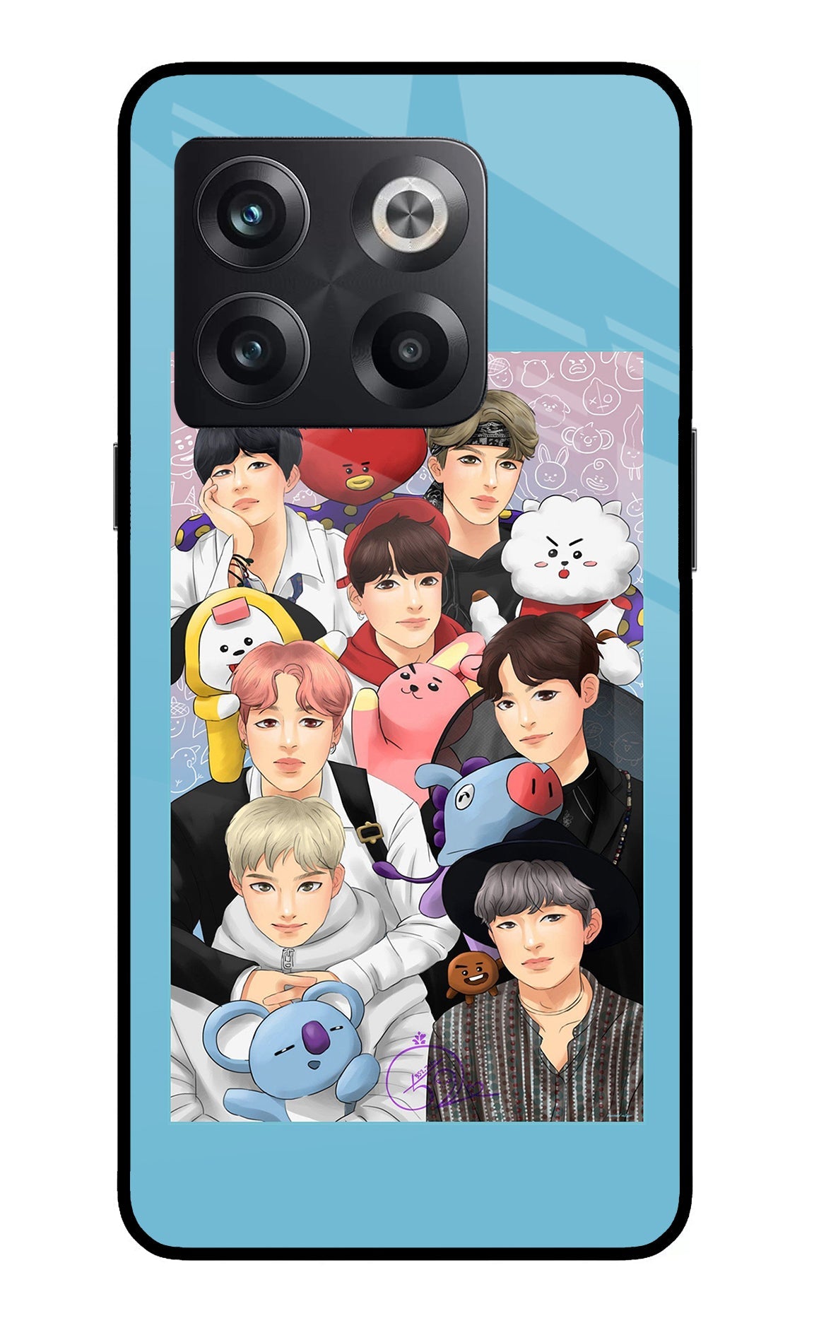 BTS with animals OnePlus 10T 5G Back Cover